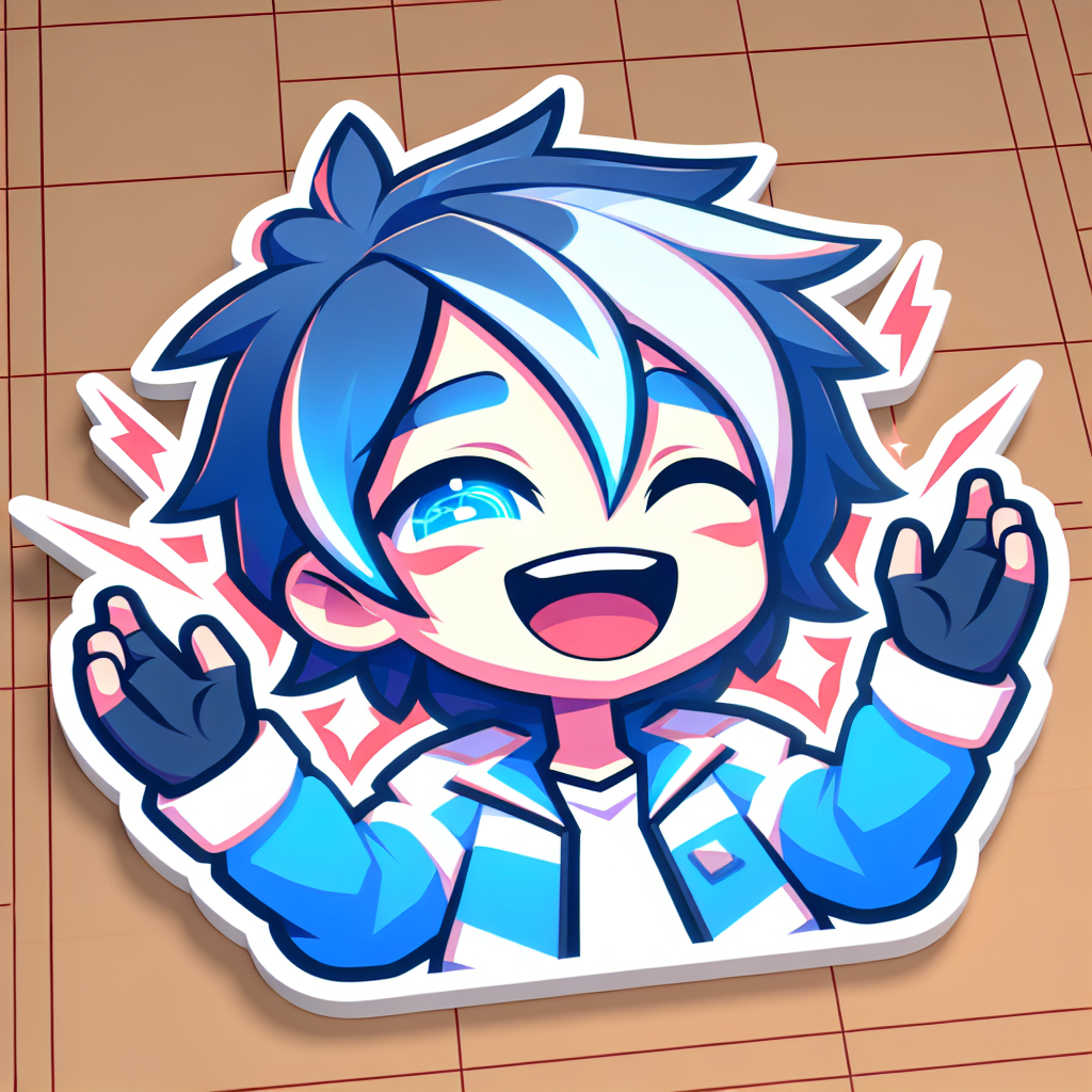 blue boy ai sticker